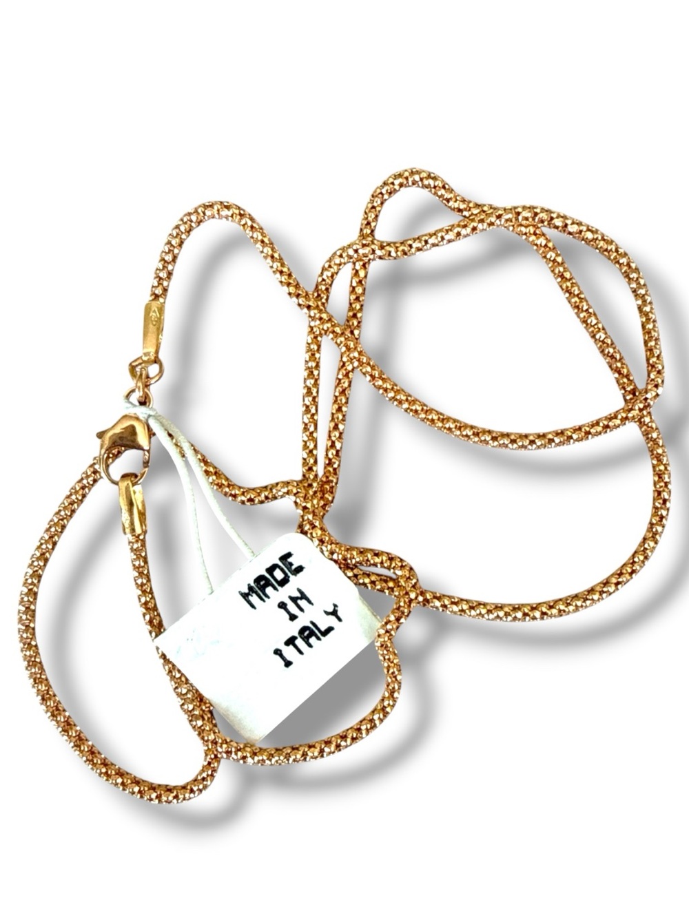 Milar 18K Italian Rose Gold Link Chain Necklace 18" NWT 5.17g 750 Stamp